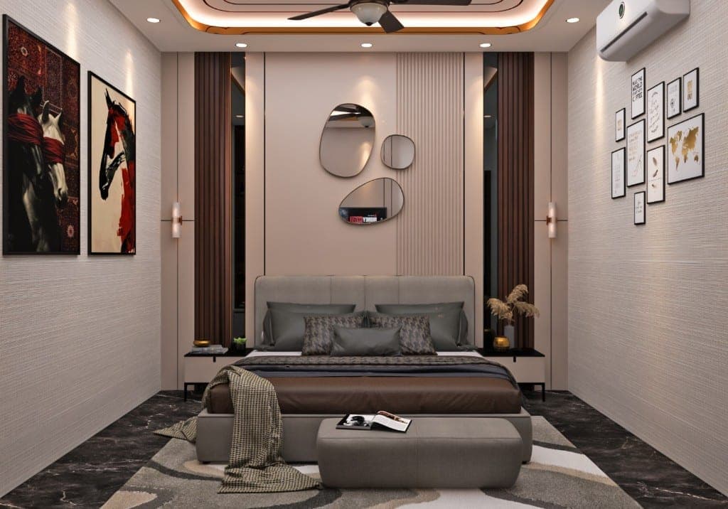Modern minimalist bedroom interior design MANKU
