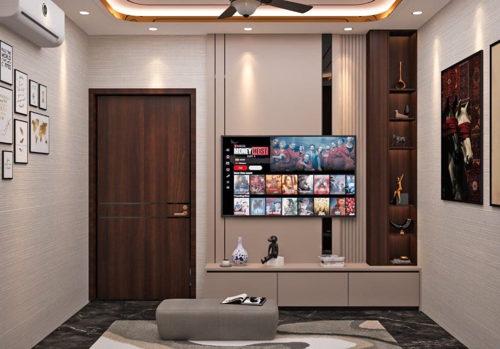 Premium bedroom suite 3D render interior design India