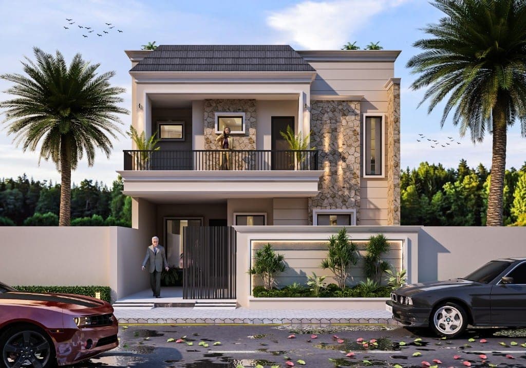 Contemporary home exterior Moga Punjab