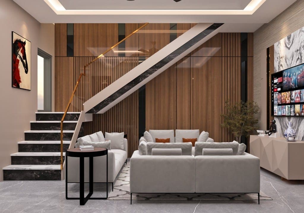 Luxury Living with Marble Stairs - Full Home Interior